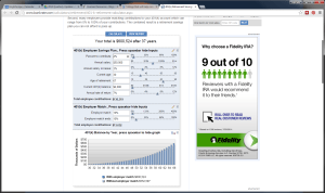 401k calculator screen shot